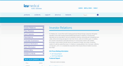 Desktop Screenshot of ir.icumed.com